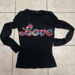 Moschino long sleeve graphic tee